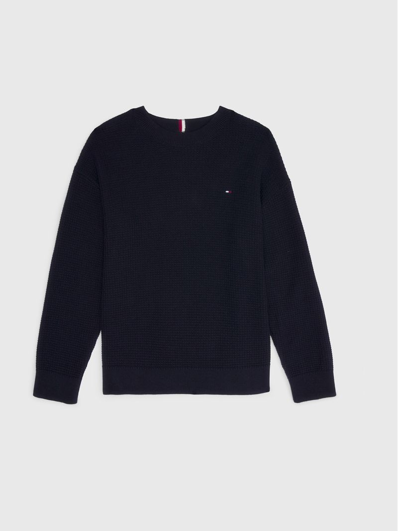 Sweater-essential-de-punto-gofrado
