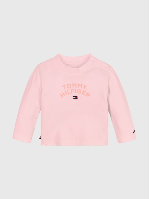 Remera amplia de manga larga con logo
