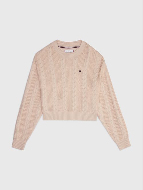 Sweater amplio de punto trenzado
