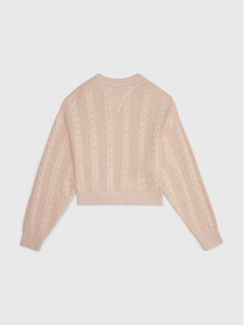 Sweater amplio de punto trenzado