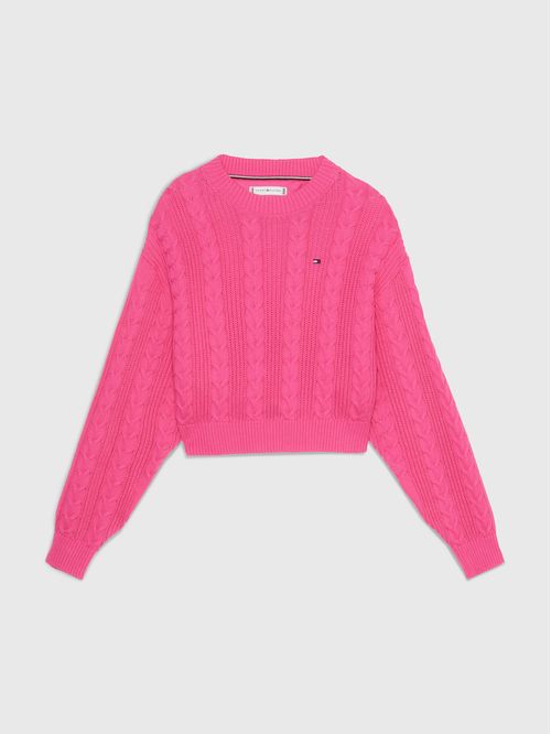 Sweater amplio de punto trenzado