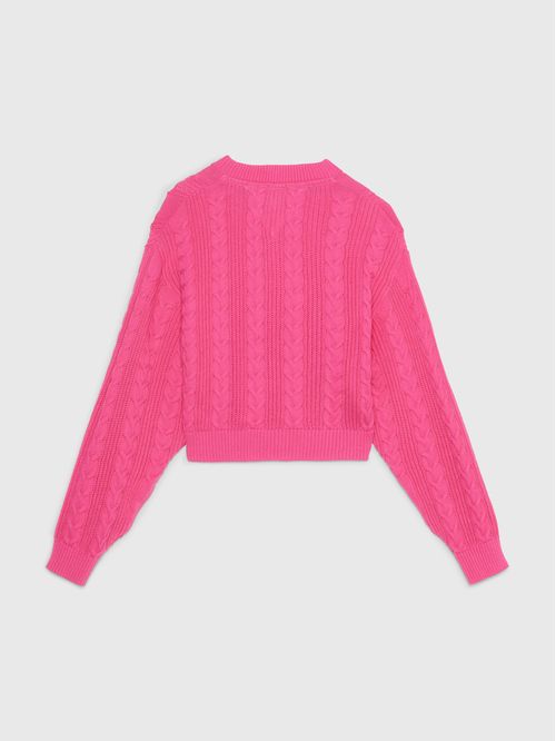 Sweater amplio de punto trenzado