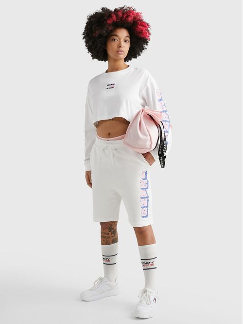 Remera cropped de manga larga