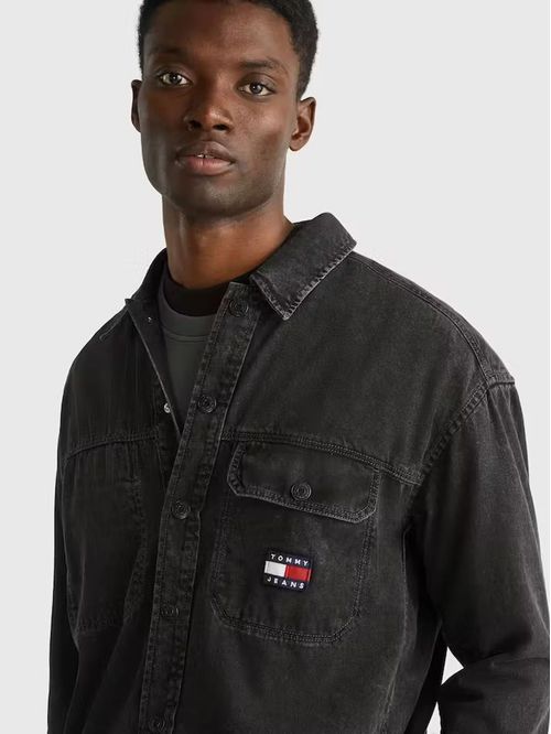 Sobrecamisa denim desteñida Essential