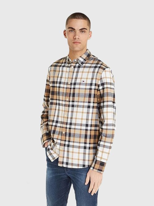 Camisa clásica de franela a cuadros Essential