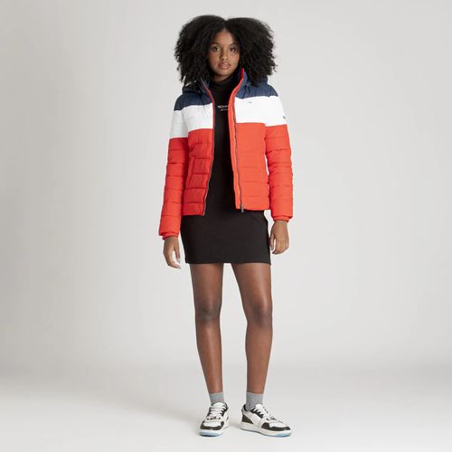 Campera acolchada colorblock