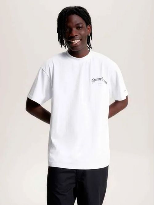 Remera con logo estampado relaxed fit