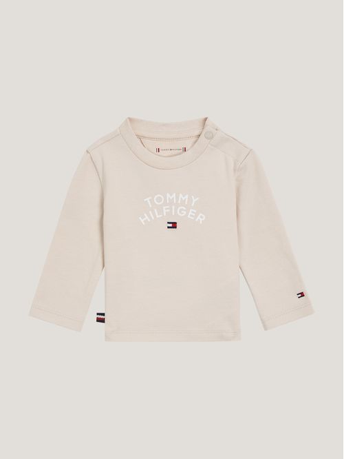 Remera amplia de manga larga con logo