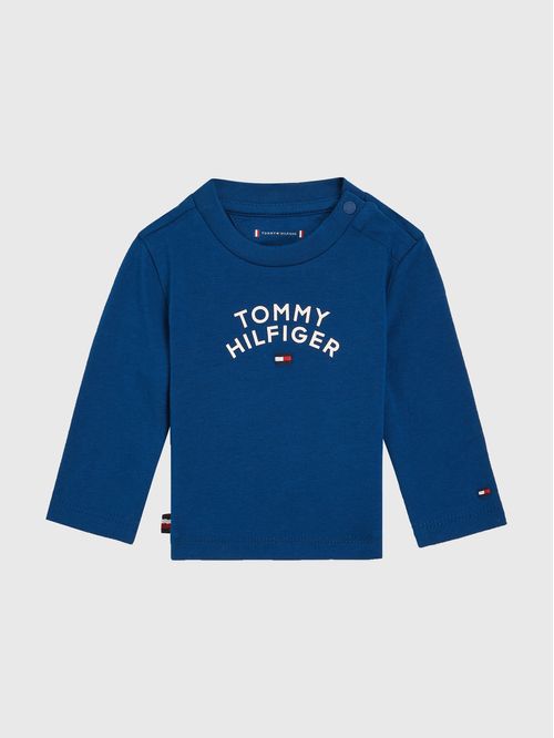 Remera amplia de manga larga con logo