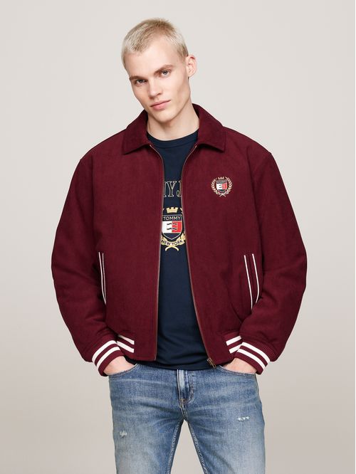 Campera universitaria amplia de pana