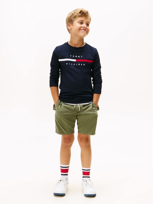 Remera para niño manga larga con logo bordado