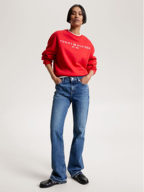 Buzo frizado con logo estampado