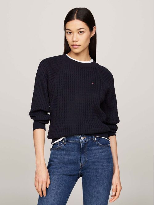 Sweater de punto trenzado regular fit