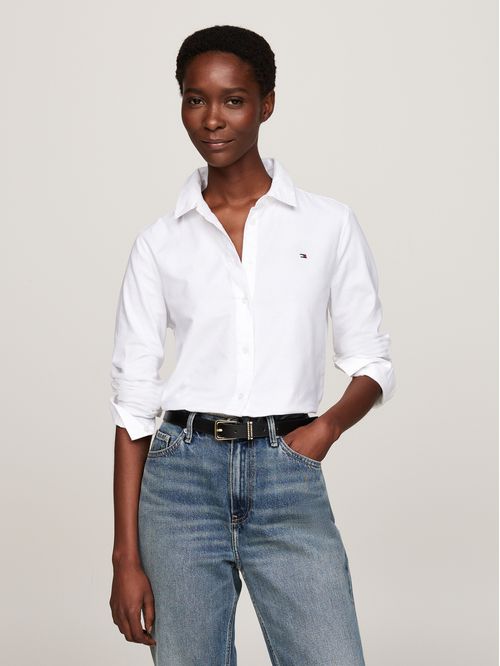 Camisa oxford con logo bordado regular fit