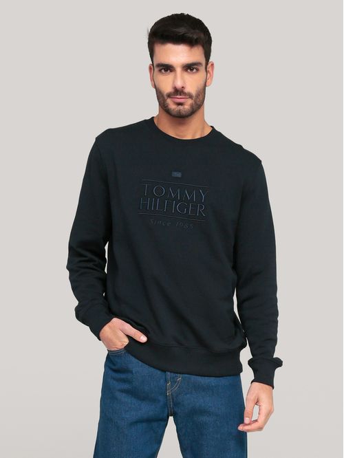 Buzo con logo bordado regular fit