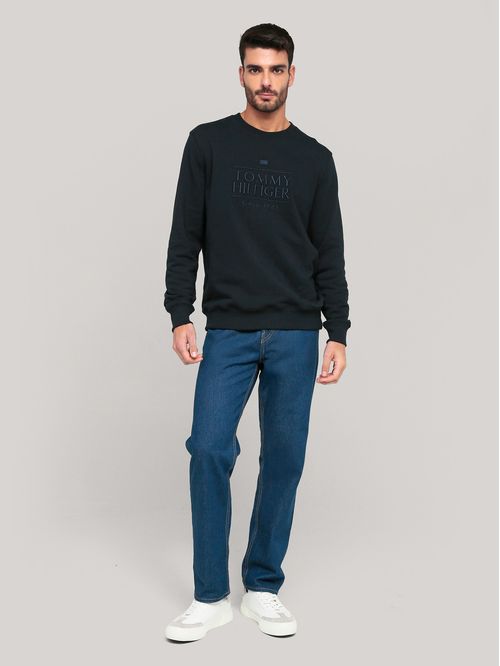 Buzo con logo bordado regular fit