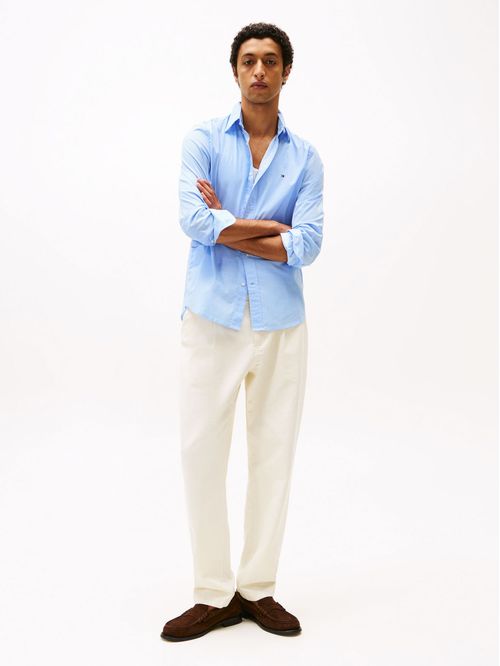 Camisa de poplín estampada regular fit