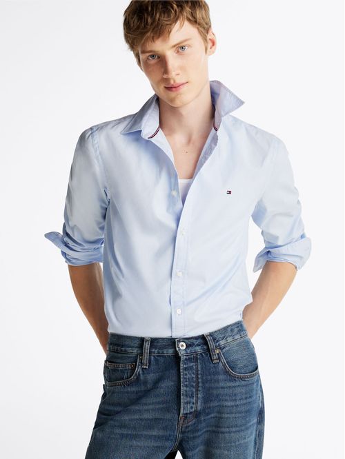 Camisa de poplín slim fit