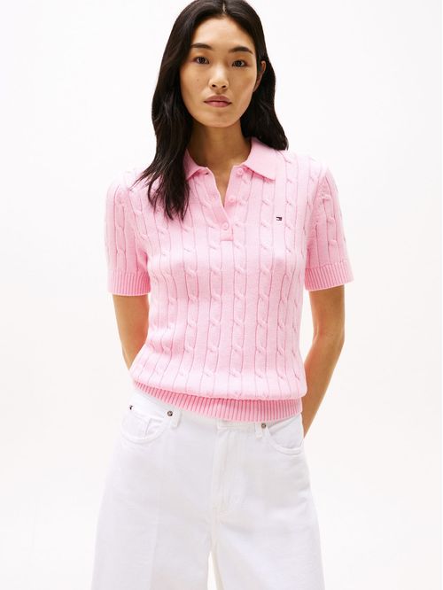 Sweater de punto con textura de cable slim fit