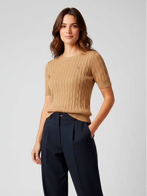 Sweater de manga corta slim fit