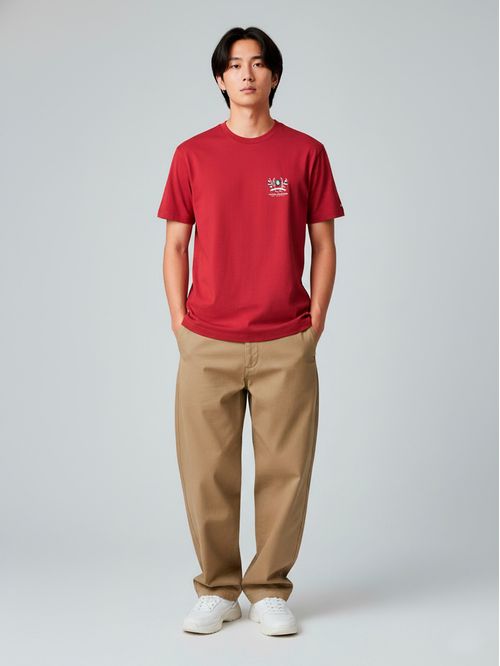 Remera con escudo bordado regular fit