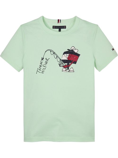 Remera estampada en la espalda regular fit