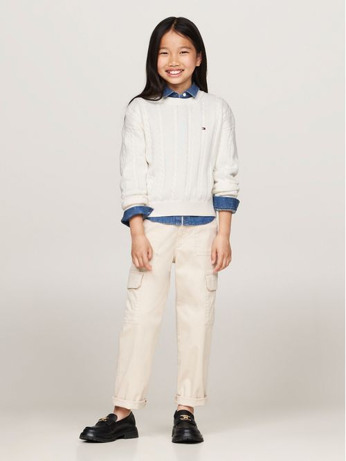 Sweater de punto trenzado regular fit