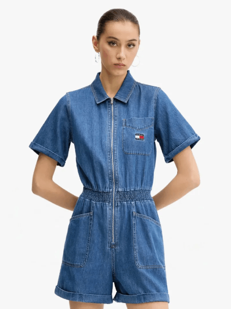 Jumpsuit denim con logo