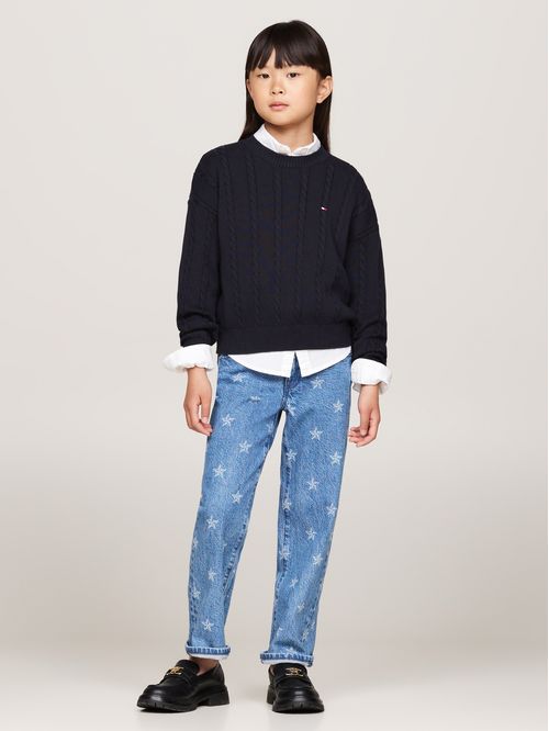 Sweater de punto trenzado regular fit