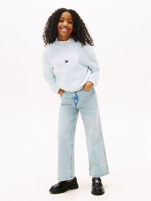 Buzo con logo engomado con relieve regular fit