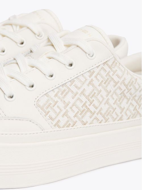 Zapatillas de cuero con logo TH