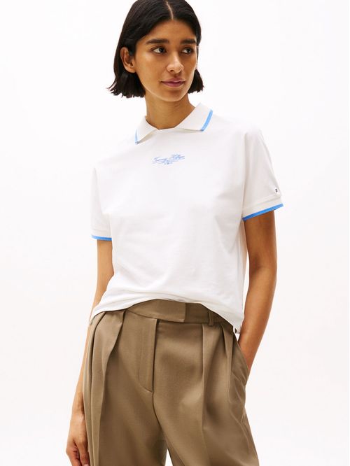 Chomba con logo bordado boxy fit