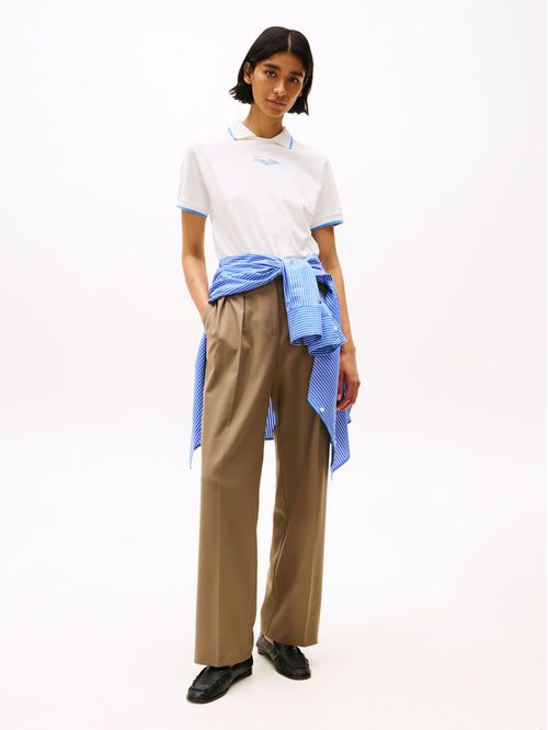 Chomba con logo bordado boxy fit