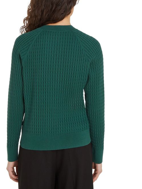 Sweater amplio de punto trenzado