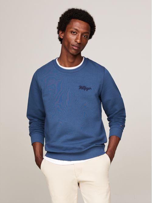 Buzo de cuello redondo con logo en el pecho