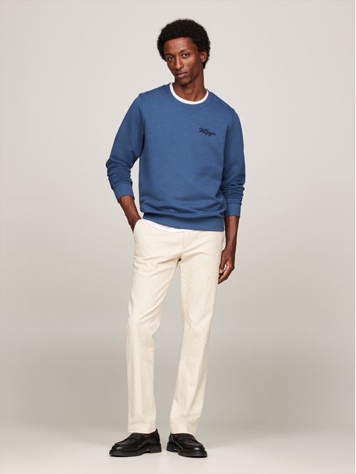 Buzo de cuello redondo con logo en el pecho