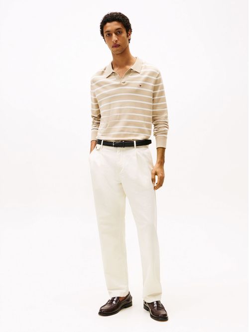 Sweater de punto con cuello de chomba regular fit