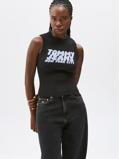 Musculosa con logo slim fit