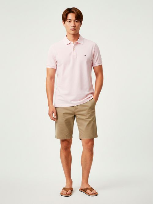 Chomba con cinta distintiva en el cuello regular fit