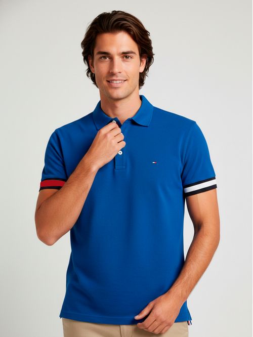 Chomba con cinta distintiva slim fit