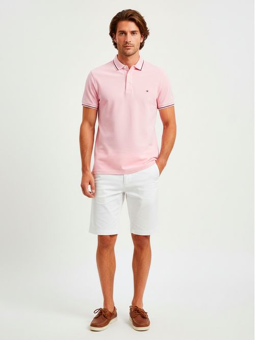 Chomba con ribetes slim fit