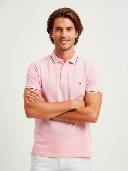 Chomba con ribetes slim fit