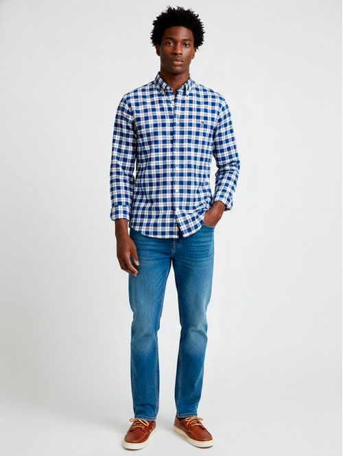 Camisa oxford de cuadros slim fit