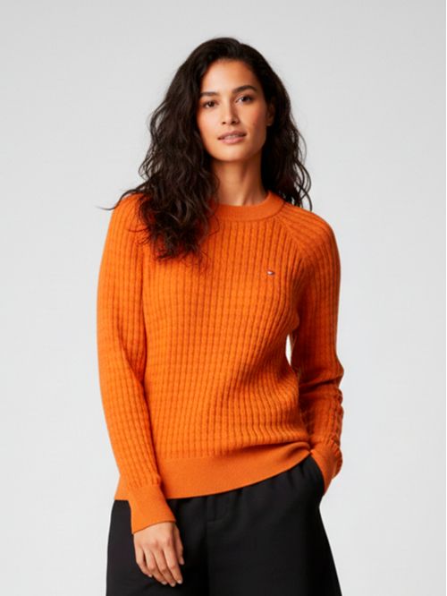 Sweater de punto trenzado regular fit