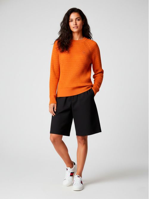 Sweater de punto trenzado regular fit