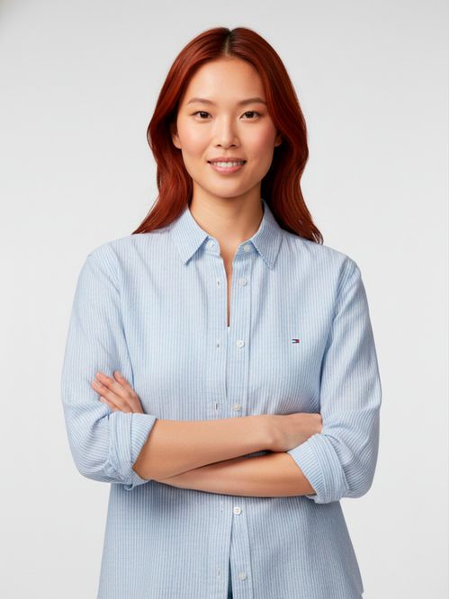 Camisa lino de corte relaxed