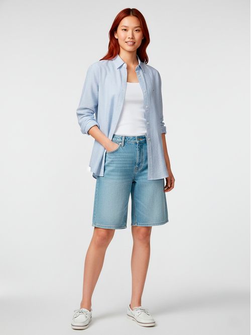 Camisa lino de corte relaxed