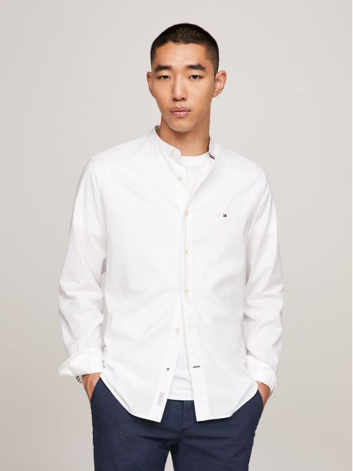 Camisa con cuello ribeteado regular fit