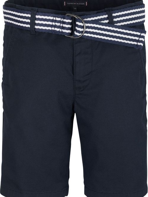 Short con cinturón trenzado slim fit