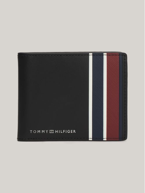 Billetera pequeña de cuero con cinta distintiva